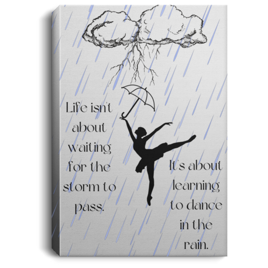 Dancing in the Rain Portrait Canvas .75in Frame