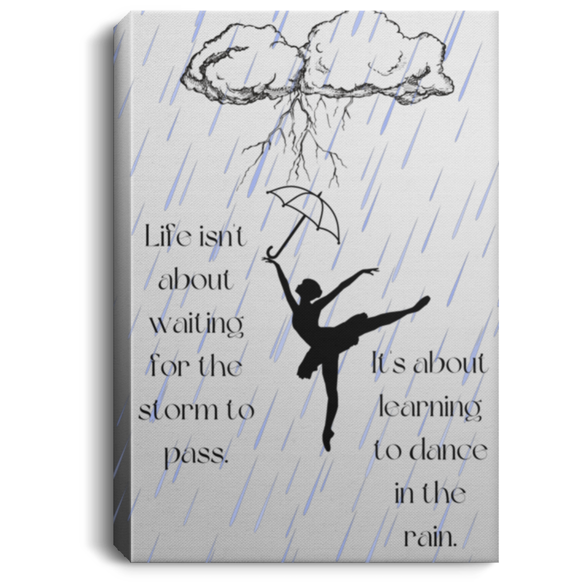 Dancing in the Rain Portrait Canvas .75in Frame