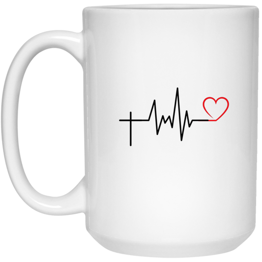 Cross Your Heart 15 oz. White Mug